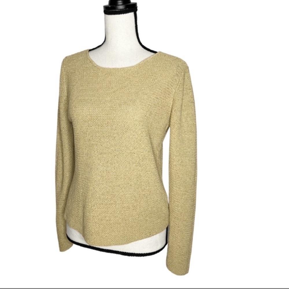 EILEEN FISHER Cropped Sweater Taupe Size PL